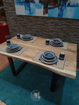 Mesa de Comedor o Cocina Acacia 160x85 cm