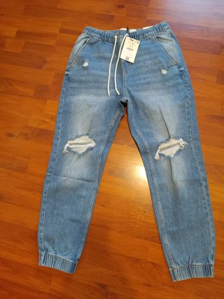 Pantalones Bershka Jogger M/38-40 Azul