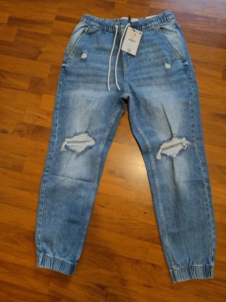 Pantalones Bershka Jogger M/38-40 Azul