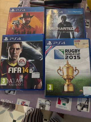 PS4 Red Dead Redemption 2, FIFA 14, Uncharted 4