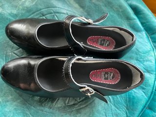 Zapatos de Baile Flamenco Taconeo Negros
