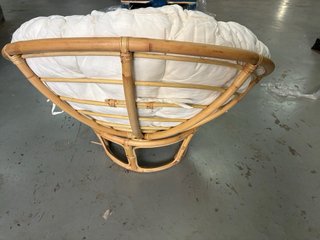 Sillón Papasan Beige Bambú