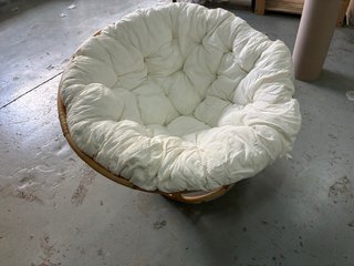 Sillón Papasan Beige Bambú