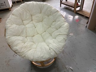 Sillón Papasan Beige Bambú