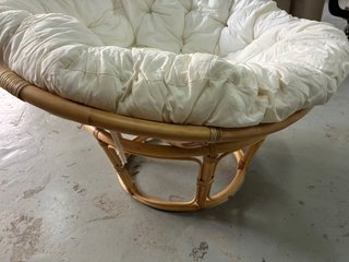 Sillón Papasan Beige Bambú