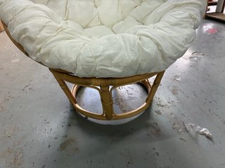 Sillón Papasan Beige Bambú