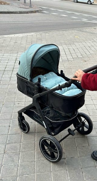 Cuna colecho madera y carrito evolutivo