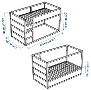 Cama alta Kura IKEA madera