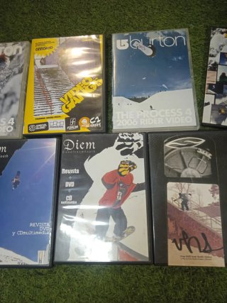 7 DVDs Snowboard Clásicos: Burton, Forum, Diem