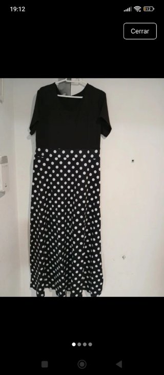 Vestido Shein lunares blanco y negro