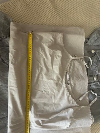 Vestido VAN-DOS gris y blanco