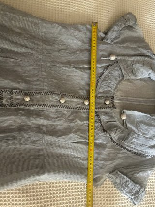 Vestido VAN-DOS gris y blanco