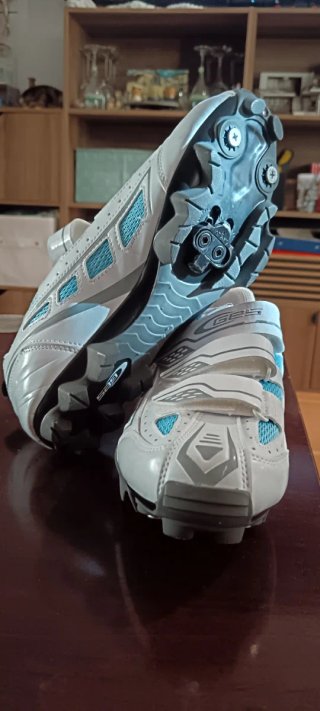Zapatillas Ciclismo GES SKY Blancas/Azules