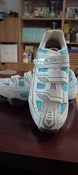 Zapatillas Ciclismo GES SKY Blancas/Azules