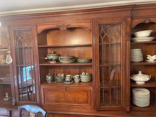 Mueble Salón Vintage Madera y Cristal