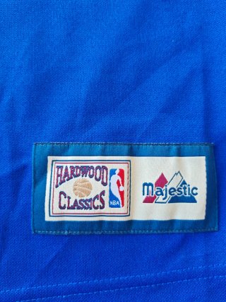 Majestic Nets jersey L bianco blu top - vintage
