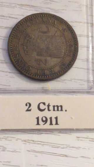 Lote 5 monedas 2 céntimos