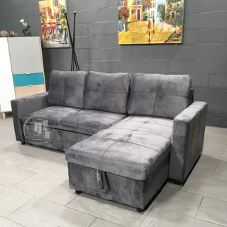 Sofá-cama chaise longue con arcón
