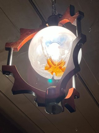 Lampada sospensione Mazzega anni'70