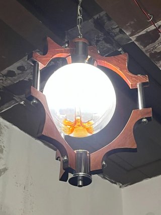Lampada sospensione Mazzega anni'70