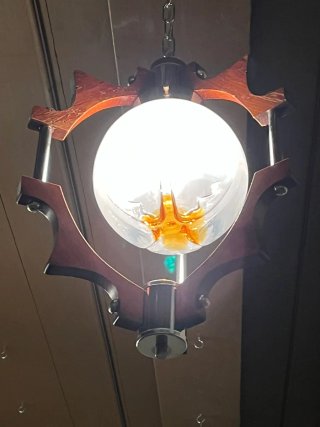 Lampada sospensione Mazzega anni'70