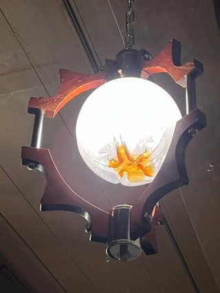 Lampada sospensione Mazzega anni'70