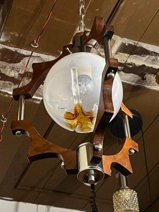 Lampada sospensione Mazzega anni'70
