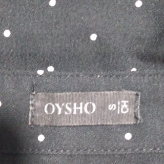 Blusa Oysho Negra Lunares Blancos