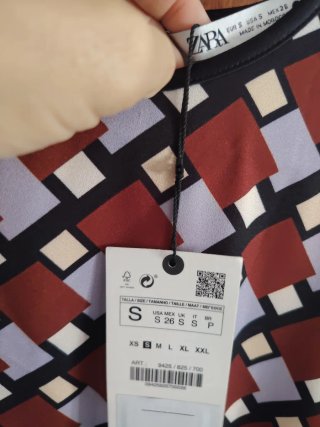 Vestido largo Zara estampado