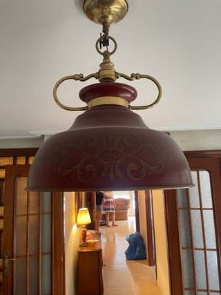 Lampada a sospensione classica in cristallo e metallo