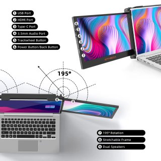 Monitor doble GTMEDIA MATE X 11,6" FHD