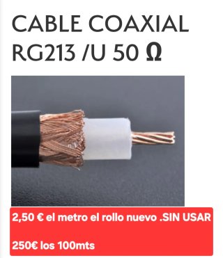 Cable Coaxial RG213/U 50 Ω