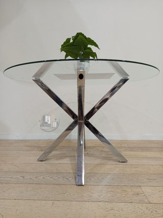 Mesa Redonda de Cristal Templado