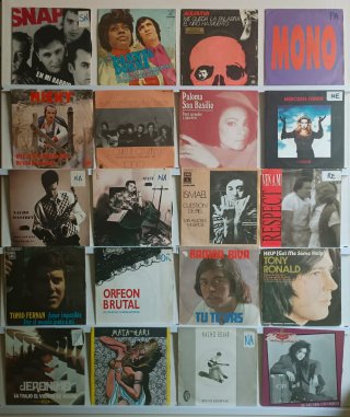 LOTE DE 100 VINILOS SINGLES Y EP