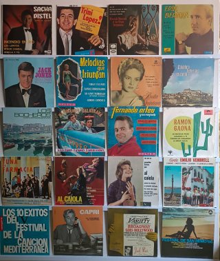 LOTE DE 100 VINILOS SINGLES Y EP