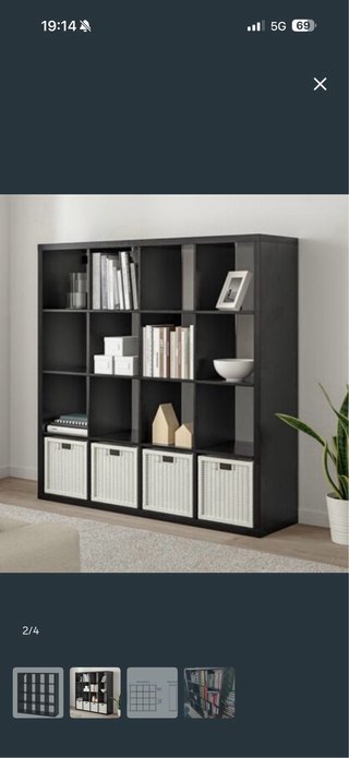 Estantería Kallax Ikea Negra