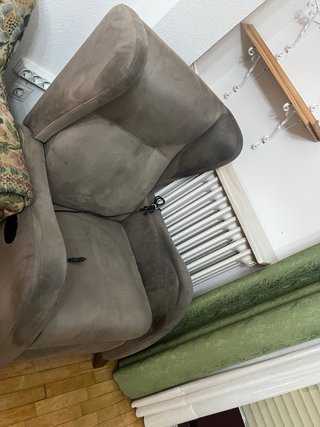 Sillón automático gris tela