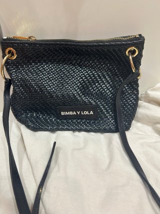 Bolso Bimba y Lola Negro Tejido