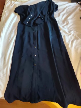 Vestido Zara largo azul marino