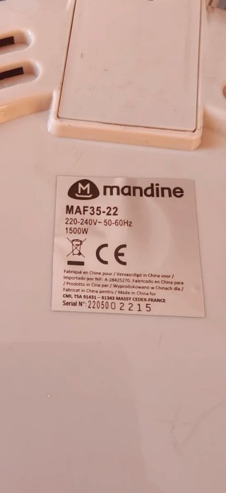 Freidora de aire Mandine MAF35