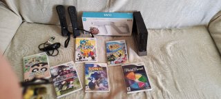 Consola Wii Negra + Accesorios y Juegos