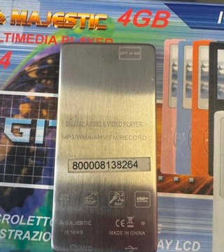 Lettore MP3 Majestic 4GB Blu/Argento