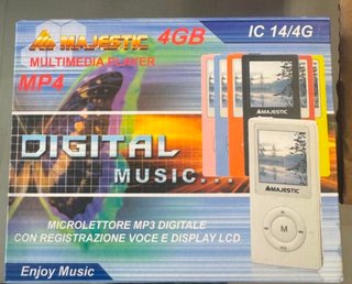 Lettore MP3 Majestic 4GB Blu/Argento