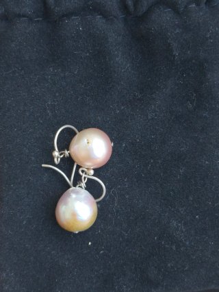 Pendientes de perlas filipinas