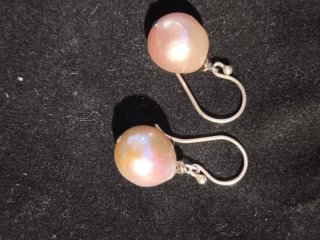 Pendientes de perlas filipinas