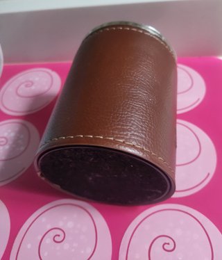Porta Lápices, bolígrafos en Cuero Marrón vintage
