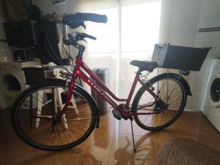 Bicicleta Señora Grande Roja