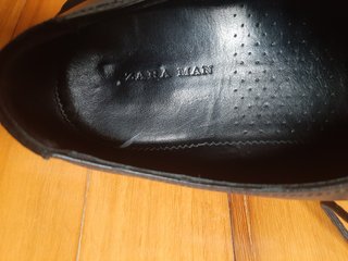 Zapatos Zara de ante y piel negros nº41