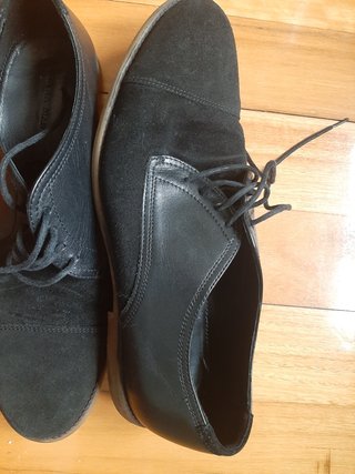 Zapatos Zara de ante y piel negros nº41