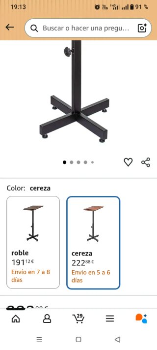 Atril madera regulable nuevo